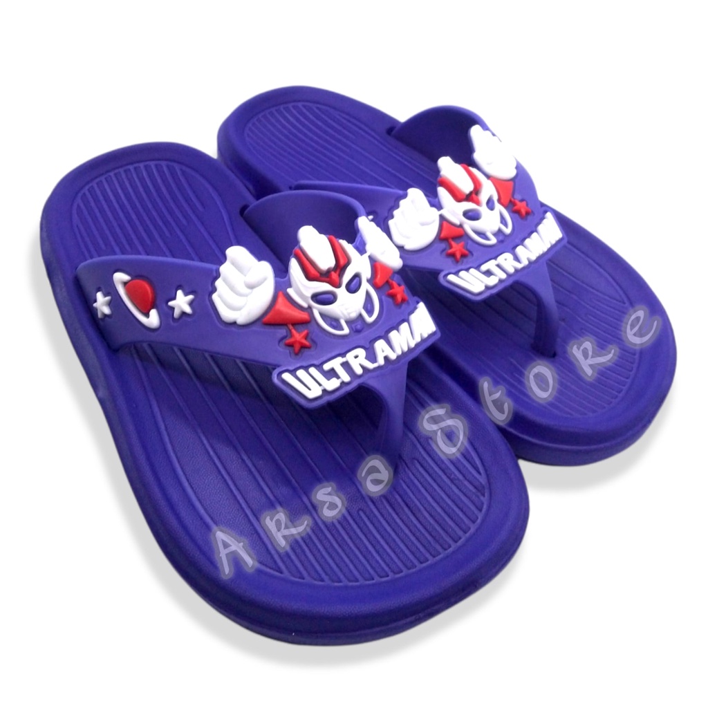 Sendal Jepit Ultraman Anak Laki Laki Terbaru / Sandal Anak Cowok Motif Superhero Umur 2 - 8 Tahun