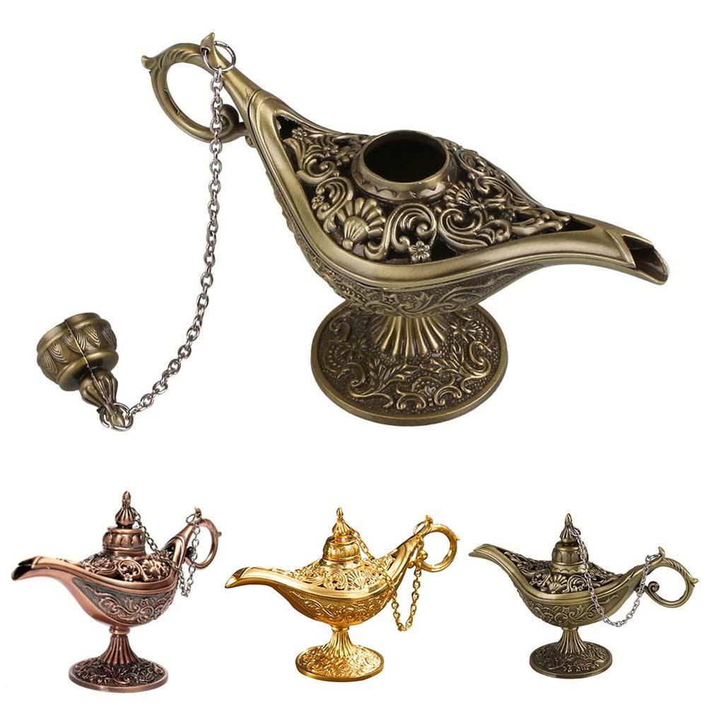 [Elegan] Lampu Ajaib Aladin 1PC Doa Dekorasi Rumah Berongga Keluar Desktop Decor Fairy Tale Wishing Incense Holder