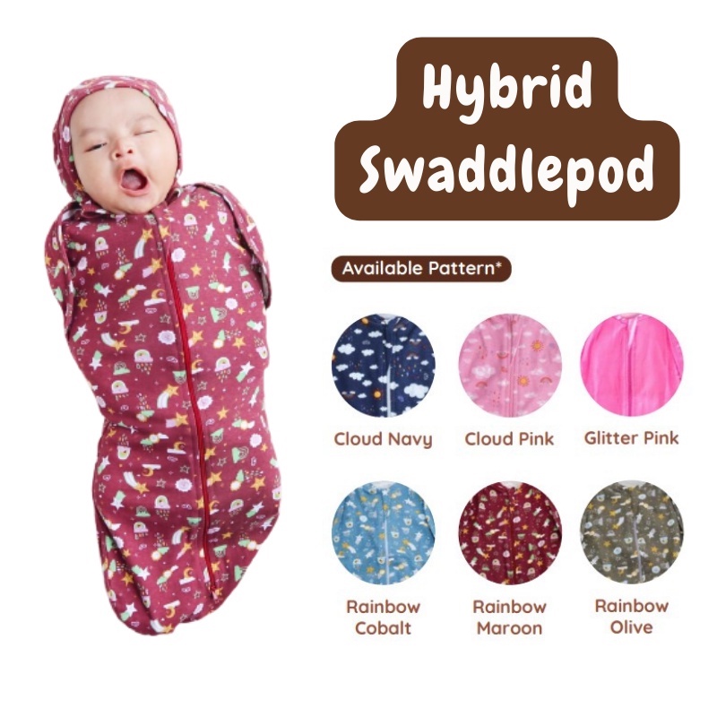 CuddleMe Hybrid Swaddlepod Bedong Bayi Instan - Bedong Bayi