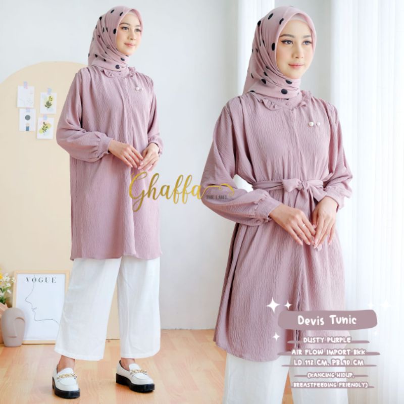 DEVIS TUNIC BY GHAFFA THE LABEL (TUNIK MUSLIMAH) Tunik polos modern