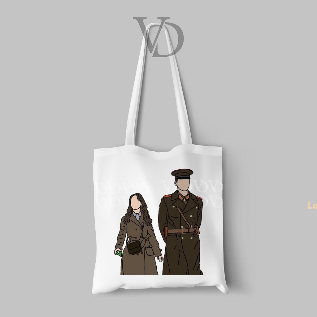 TOTE BAG BAHAN KANVAS MOTIF KOREAN MOVIE TERBARU / AESTHETIC TOTE BAG / TAS BELANJA korea