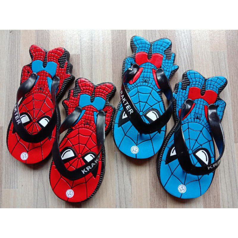 Sandal japit anak cowok 3-8 TAHUN karakter SANCU SPIDERMAN / sendal jepit anak laki sancu spiderman / sandal anak anak cowo / sendal jepit anak