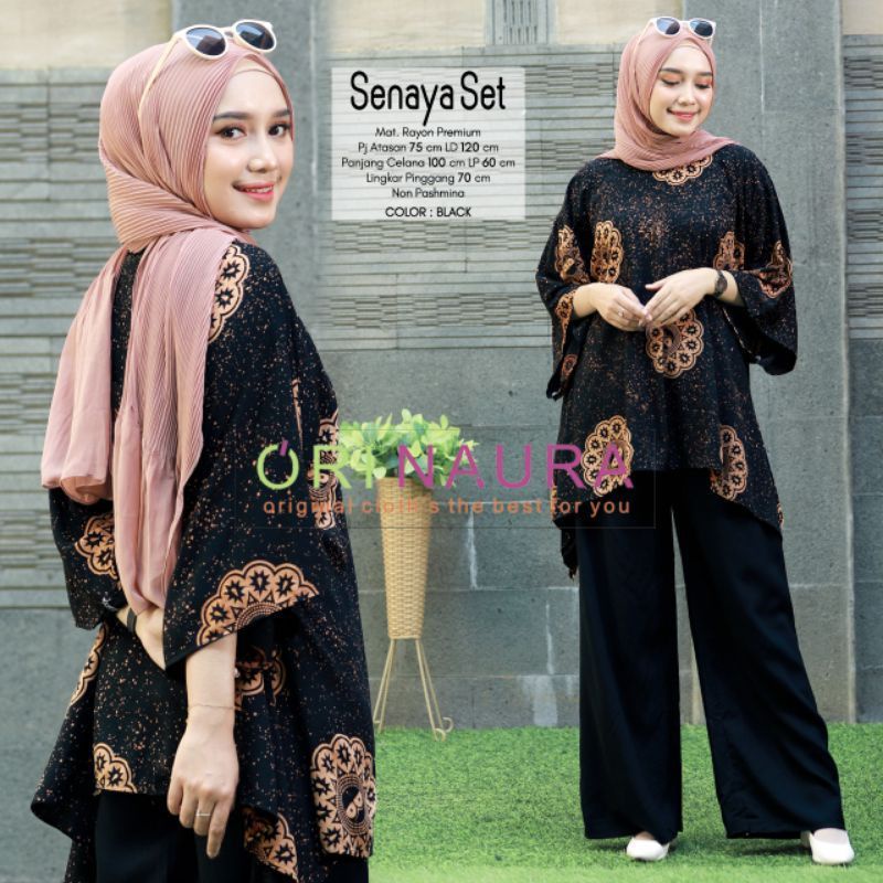 [COD] ORI NAURA SET SENAYA TIEDYE RAYON SETELAN CP WAKA MOTIF