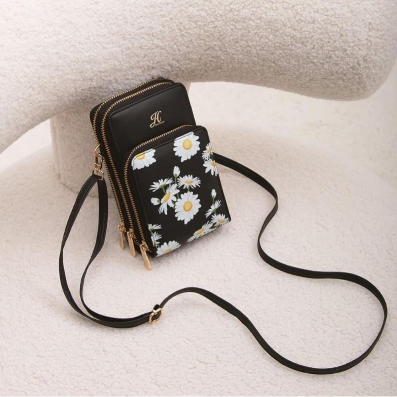 (BEST SELLER) FLORA BAG TAS SELEMPANG WANITA ORIGINAL JIMS HONEY - HITAM