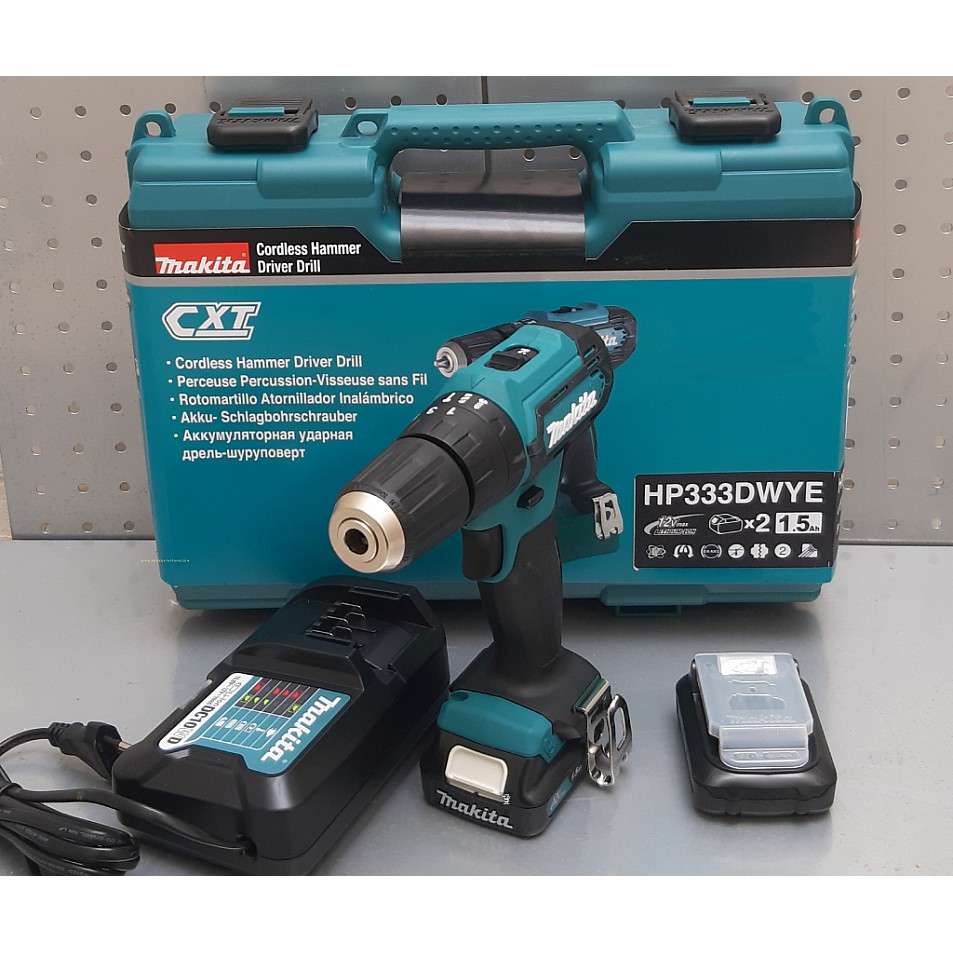 Makita HP333 DWYE - Mesin Bor Baterai Impact Cordless HP 333 12 V