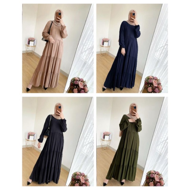 gamis canda | gamis rayon | gamis susun | rayon premium | rayon polos