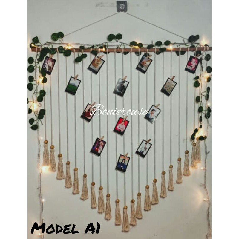 Macrame Gantungan Foto / Gantungan Foto Polaroid / Photo Hanger