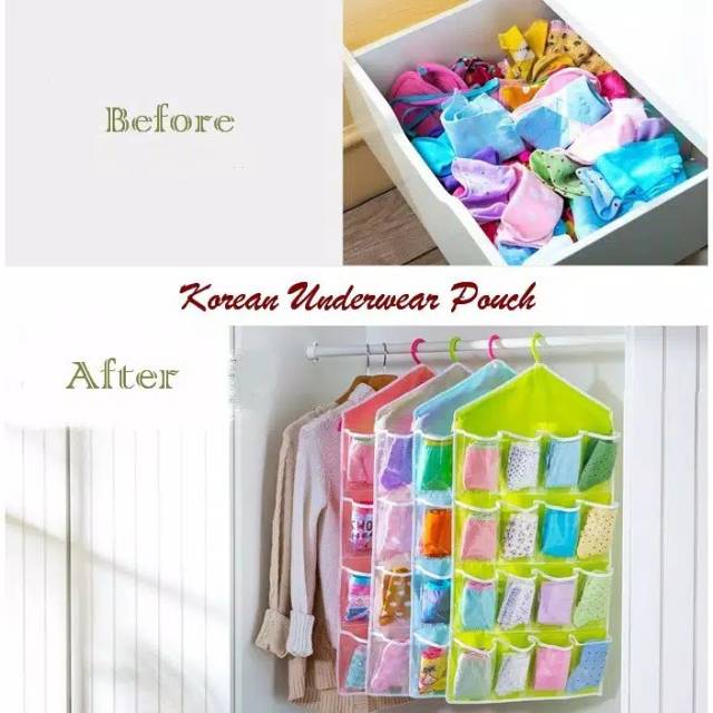 Korean Underwear Pouch Storage - Tempat Celana Dalam Gantung