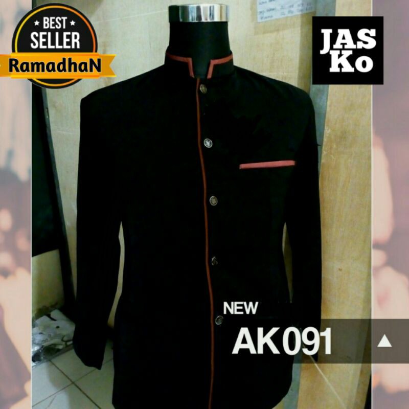 baju muslim pria Jasko / Jas koko Polos List / Koko polos Exlusive / Seragam keluarga / Koko lebaran