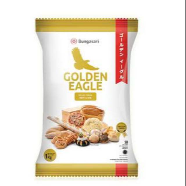 

Tepung terigu Golden Eagle Protein Tinggi 1 kg