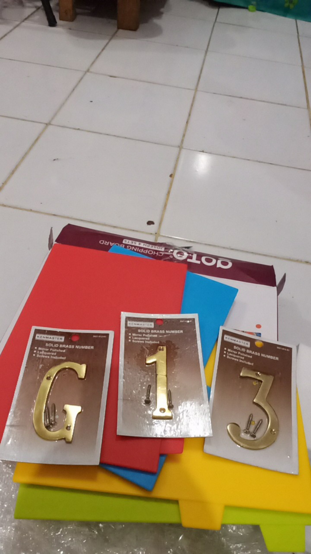 Kenmaster Huruf Kuningan Untuk Alamat Rumah - Huruf A-z Dan Garis Miring