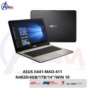 ASUS X441MAO-411 Intel N4020 4GB 1TB HDD HD WIN10 BLACK