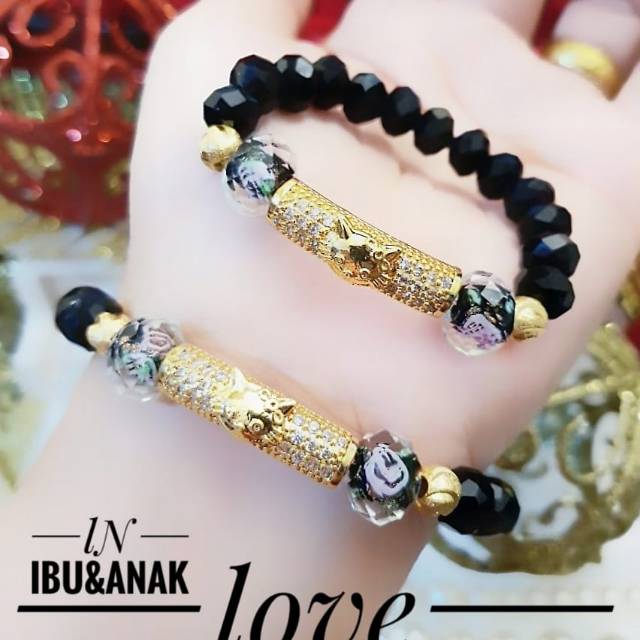 Xuping gelang ibu dan anak lapis emas 2163k