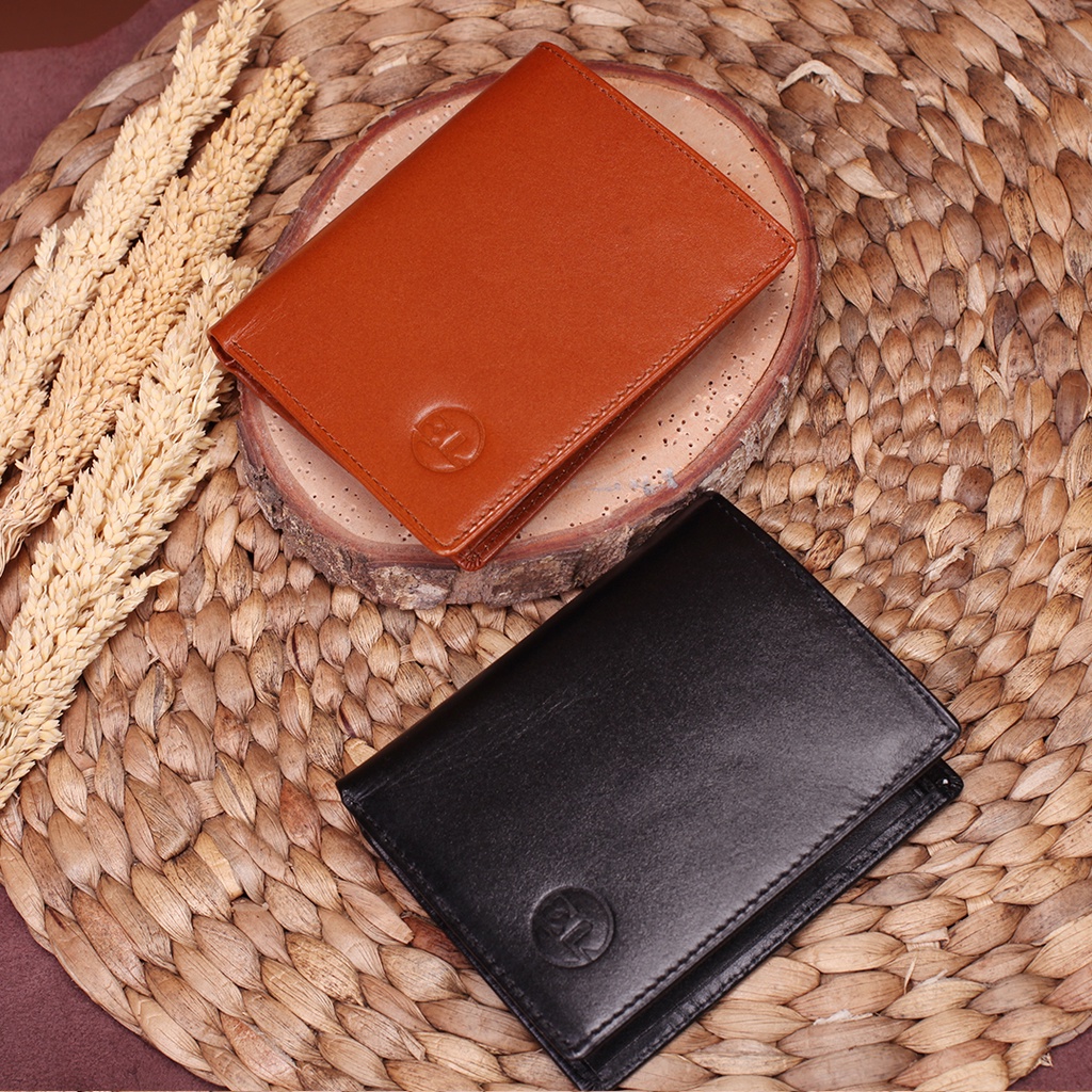 Dompet Kulit Pria Dompet Kartu Pria Lipat Kulit Asli Original KULIT SAPI Kualitas Terbaik DE01 GARANSI ORIGINAL