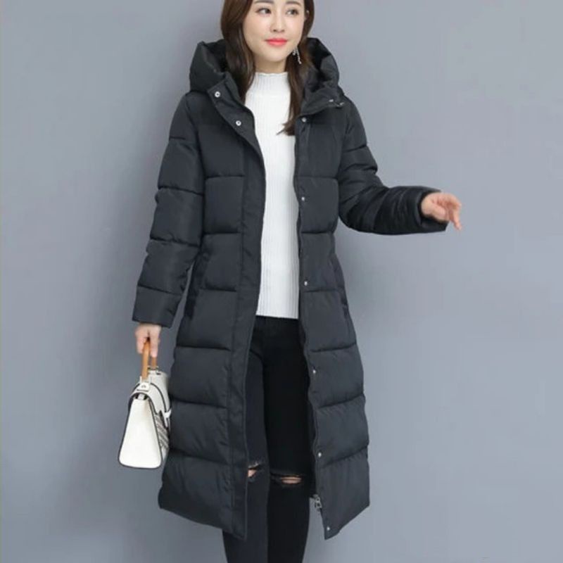 long coat tebal/jaket winter panjang/jubah wanita