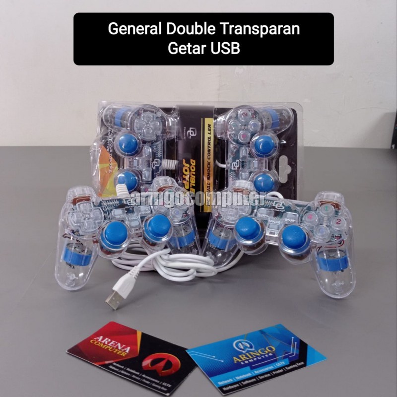 Acc (GamePad) General Double Transparan Getar USB (Sturdy / Itech / Eyota)