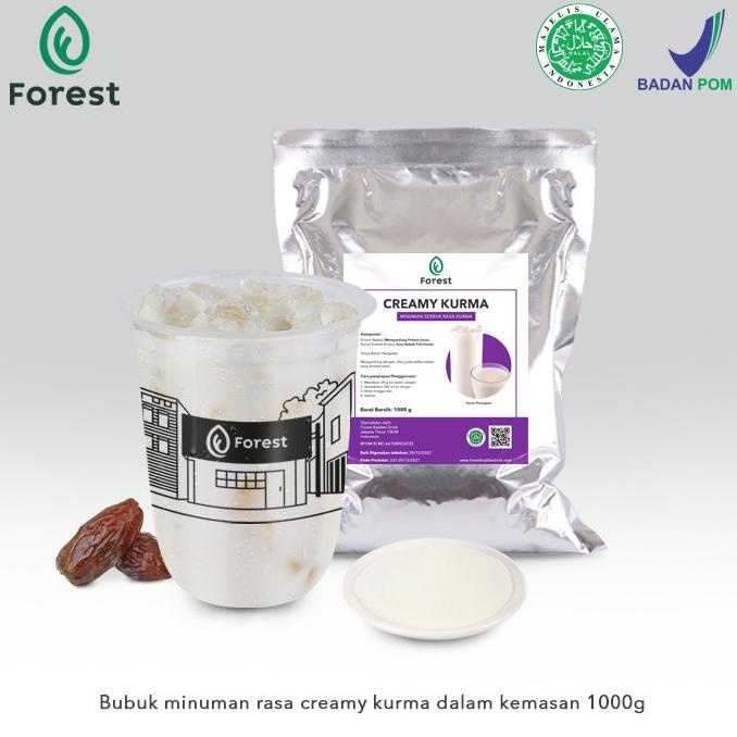 

Bubuk Minuman CREAMY KURMA Powder 1000g - FOREST Bubble Drink