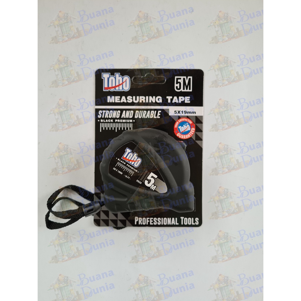 Meteran TOHO Black Premium 5 Meter | Measuring Tape 5m | Alat Ukur Tukang