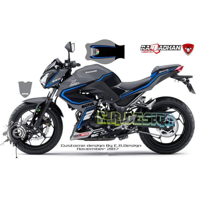 131 Dekal Decal Sticker Kawasaki Z250 Grey Rc Fullbodystiker Motor