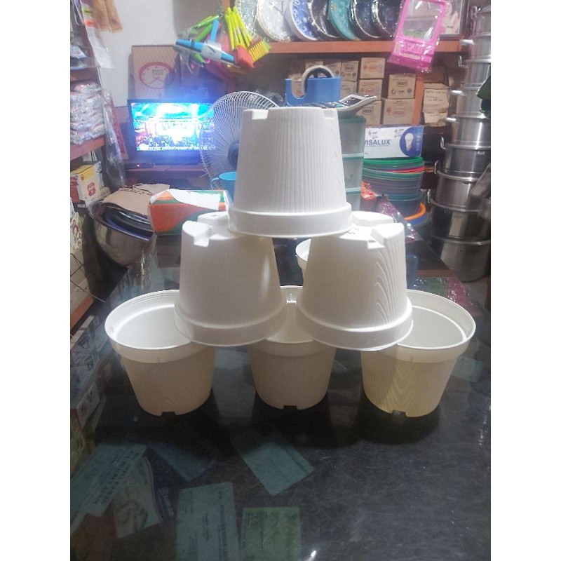 Pot bunga putih GM 114