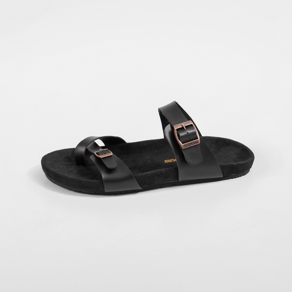 SEYMOUR - Delta Full Black Sandal Pria