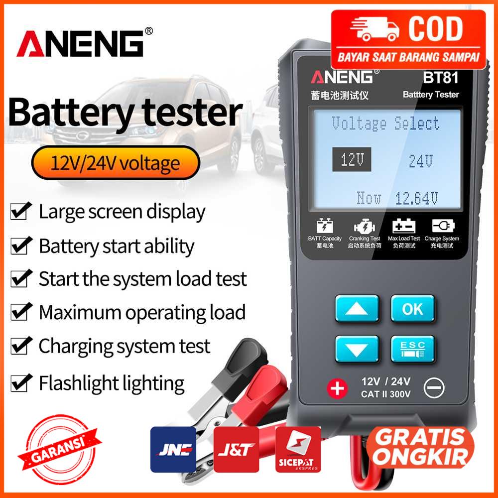 Tester Baterai Mobil Tester 100 to 1700 CCA 12V/24V - BT81