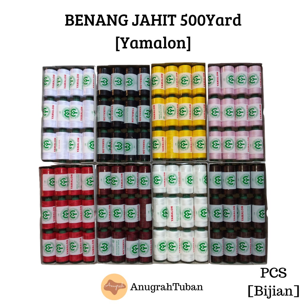 [Katalog 1] Benang Jahit Katun Yamalon 40/2 500 Yards Spun Polyester Warna Warni Murah High Quality