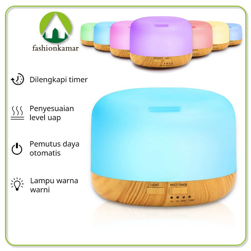 Humidifier Air 300ML Aromaterapi Difuser Model Alas Dengan Remote (TIDAK FREE OIL)