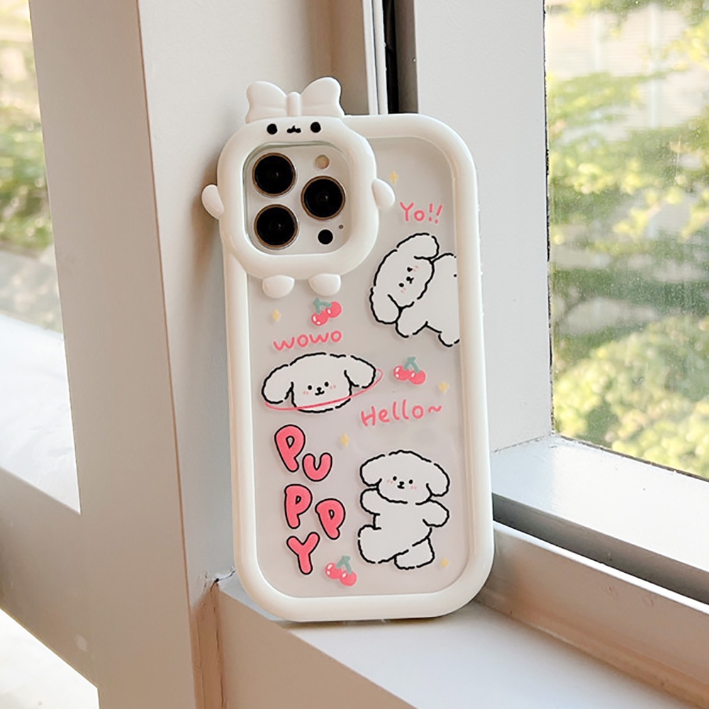 Soft Case Bahan Silikon Desain Anjing Monster Untuk iPhone 11 12 13 14 Pro Max XR 6 6S 7 8 Plus X XS SE 2020 11 Pro 14 Plus