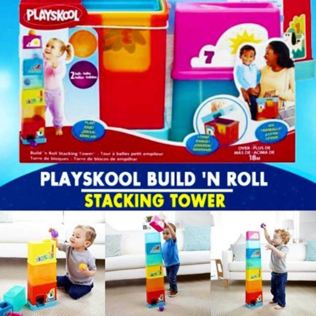 Playskool build and roll stacking tower SALE import