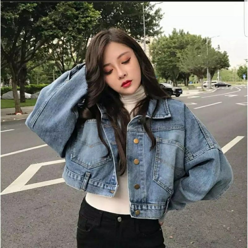 Jaket Jeans / Jaket Jeans Crop Girls Republic