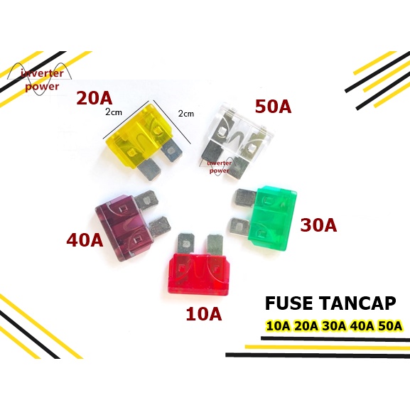 Sekring Tancap 40 A Fuse Mobil / motor / inverter Besar 40A fuse bisa disolder
