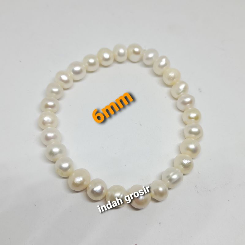 GELANG MUTIARA 6MM ASLI ORIGINAL