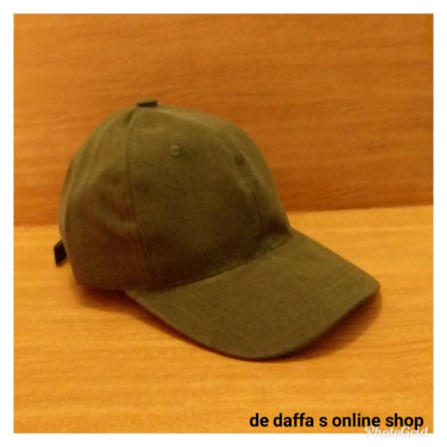 Topi Baseball Dewasa polos warna Hijau Army pria wanita casual - Hijau Army