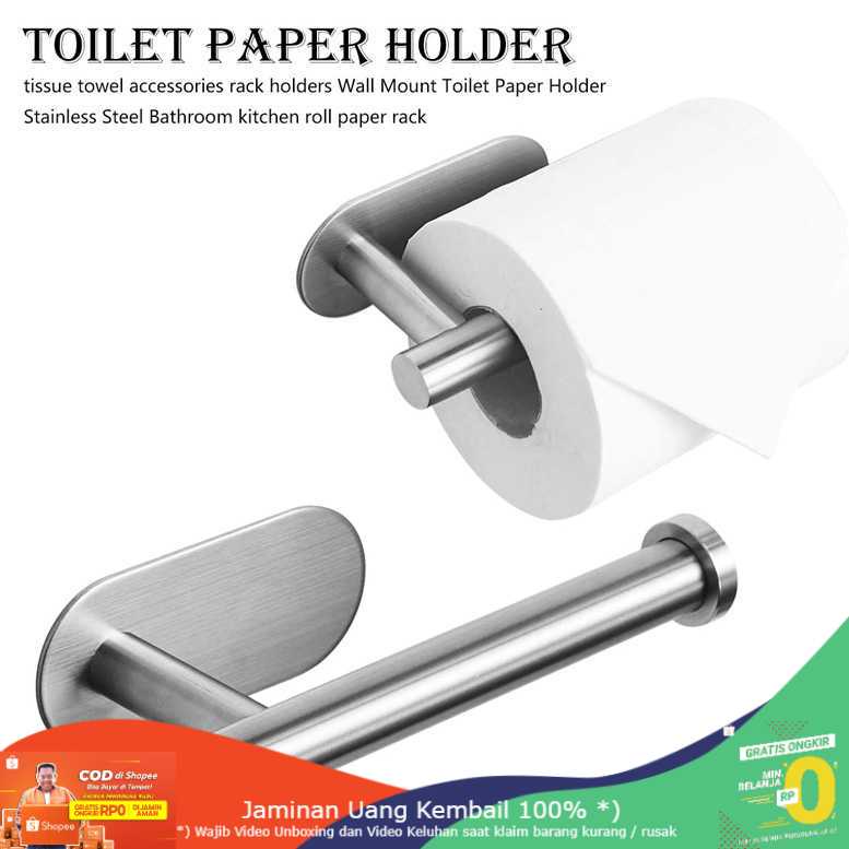 (BISA COD) RVOSTR  Gantungan Tempat Tisu Toilet Stainless Steel - H225