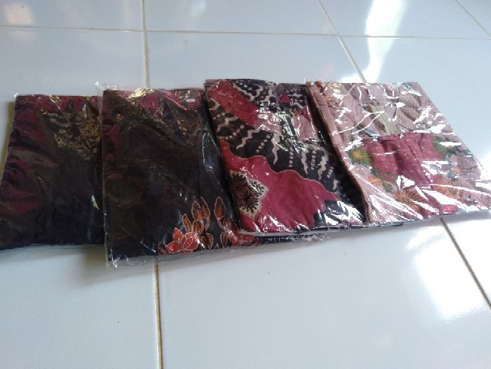 Batik Tunik Shibori Jumputan Terbaru All Size 106cm / Hrb026 Yelbor Navbor / Biru Putih / Original.