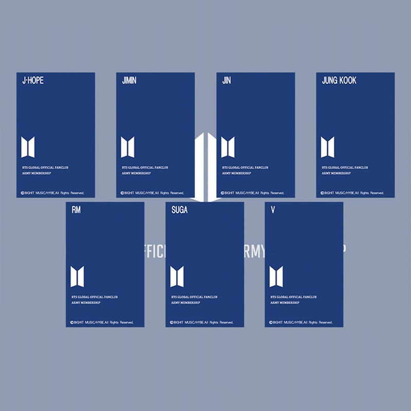 7pcs / Set Kartu Lomo Kpop BTS ARMY MEMBERSHIP Untuk Koleksi Penggemar