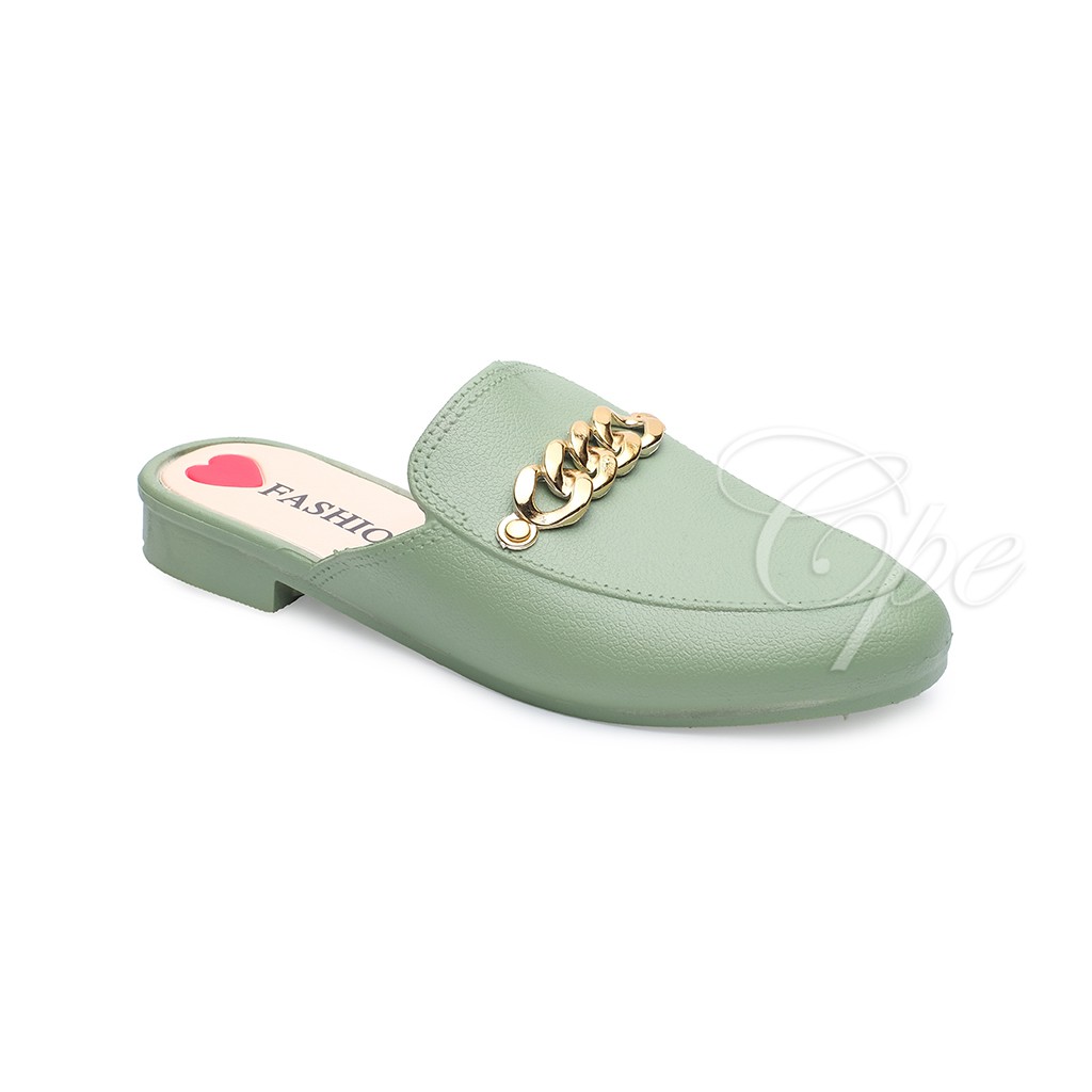 CPE SLPM MURANTI Sandal Slop Slip On Teplek Wanita Sandal Cewek-Green
