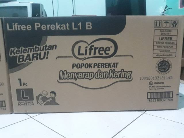 POPOK DEWASA PEREKAT MERK LIFREE uk M  L dan XL  isi 10pcs