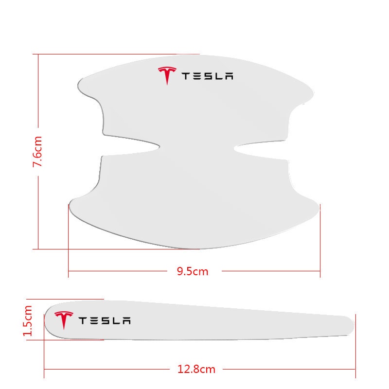 8pcs Stiker Film Pelindung Gagang Pintu Untuk Teslas Model 3 2021 Model S X Y