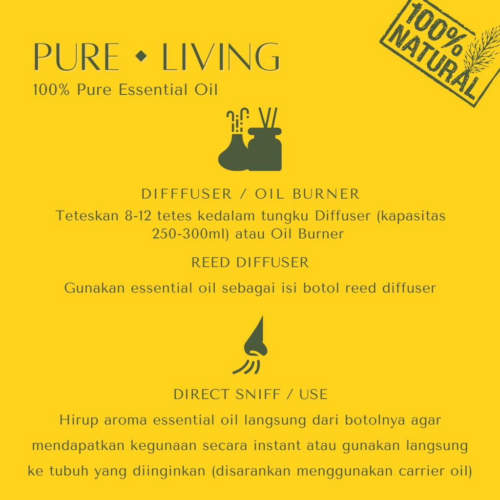 Lemon - 100% Pure Essential Oil 15ml | Relaxation | Ramadan Kareem Edition | Aromatherapy Oil 15ml | Pewangi Ruangan | Oil Aromaterapi Diffuser Oil Burner | Minyak Atsiri | Birthday Gift Ideas | Minyak Esensial | Room Fragrance Perfume | Pengharum Ruangan