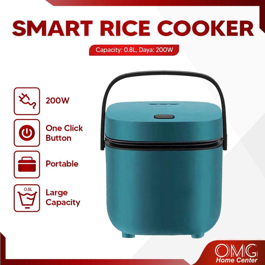 smart rice cooker mini 0 8 l penanak nasi minimalis magic com pemasak nasi multifungsi portable 200 