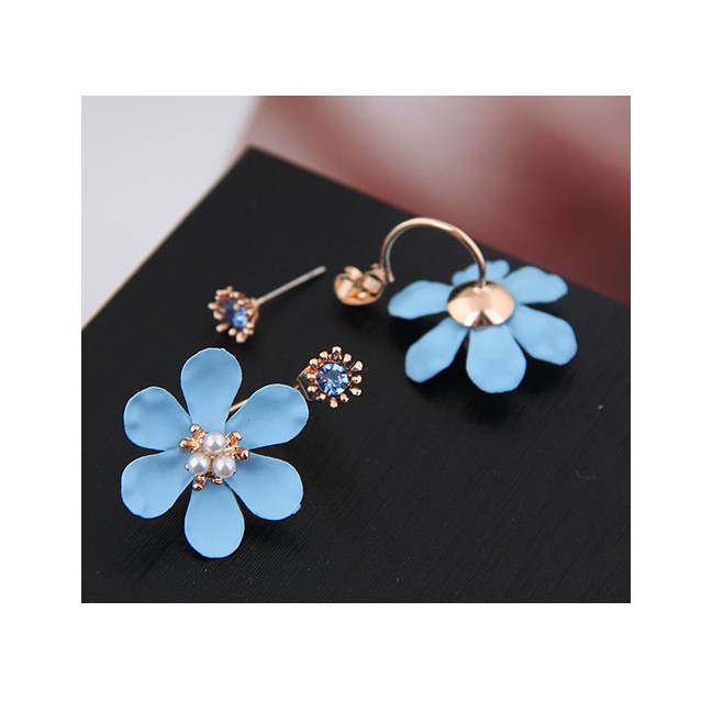 LRC Anting Tusuk Fashion Metal Flower Earrings A58551