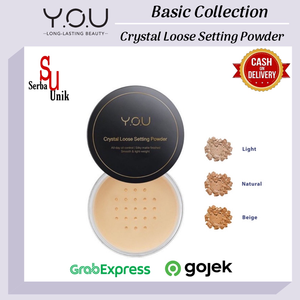 Kosmetik You Basic Collection Crystal Loose Setting Powder (Oil Control & Waterproof)1