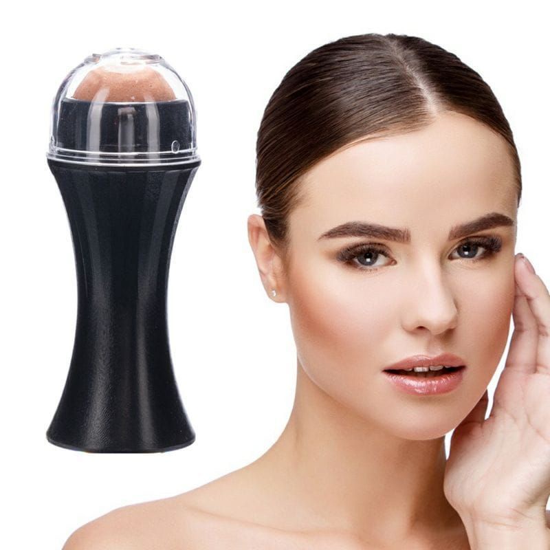Oil Absorbing Volcanic Face Roller Stick Penyerap Minyak Wajah Massage Portable Face Roll