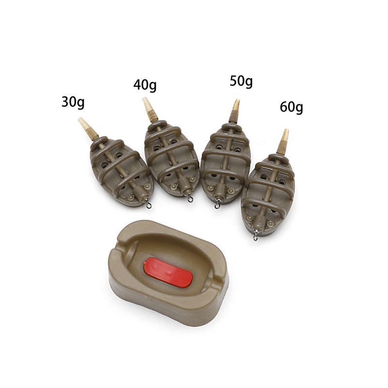 Sun Inline Method Carp Fishing Feeder 4pengumpan15 /20 /25/35g 30 /40 /50/60g Mold Set