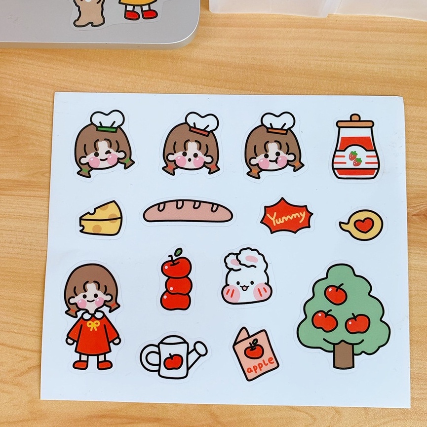 

SS 22 Sticker Lucu Girl CUte School Fancy Stiker KOrean Style