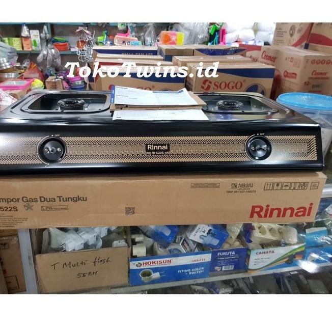 BU Kompor Gas RINNAI 2 Tungku RI 522S BATIK - BLack | MURAH ➦ ✵✎