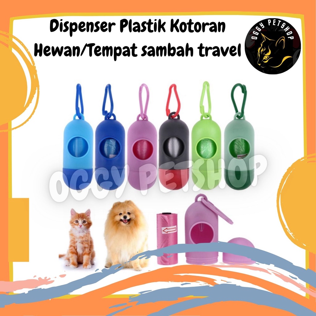 Dispenser Plastik Sampah Popok Travel Tempat Kantong Sampah Untuk Hewan