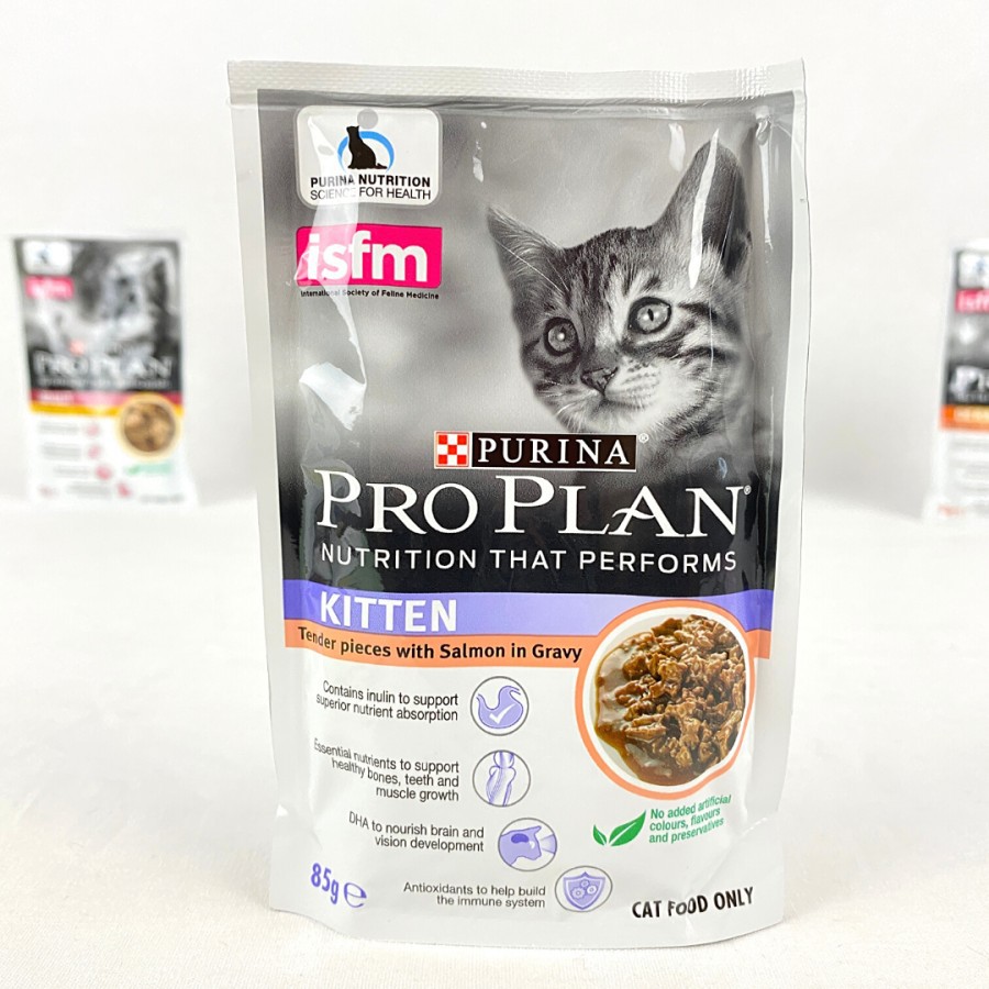 Proplan Makanan Anakan Kucing Pouch Kitten Salmon 85gr PETR014 